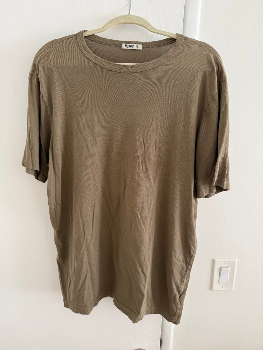 Buck Mason Men's Crew Neck Tee Olive Green XLT